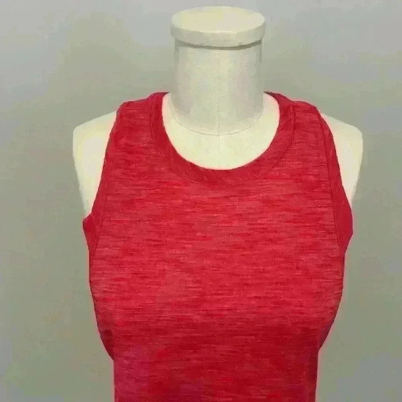 Lululemon Work The Circuit Tank Heathered Lush Coral Workout Top With Sports Bra - Picture 6 of 14